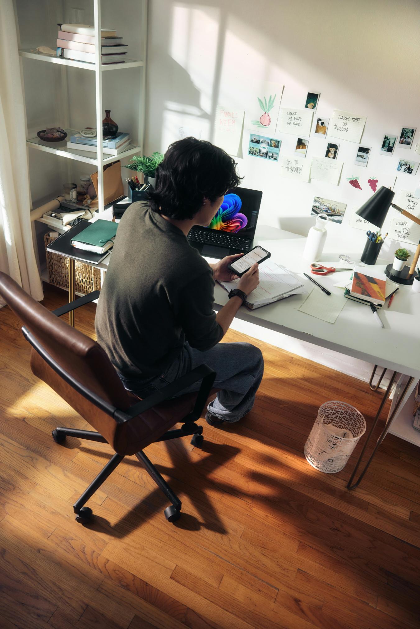 Photographer reviewing selects at a desk