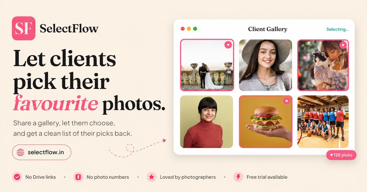 Select Flow photo selection gallery preview